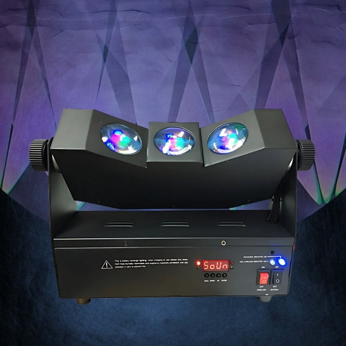 DML AKKU Tri Beam Uplighter , Licht Huren - Deejay Dm