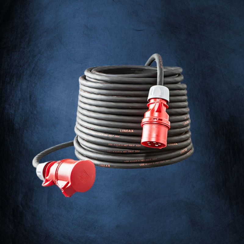 Krachtstroom Kabel 32A 5x2,5mm 25 meter, Stroom en Generators Huren - Deejay Dm